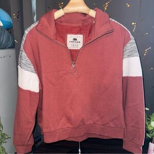 Reflex Salmon Pink Thick Sweater with Zipper